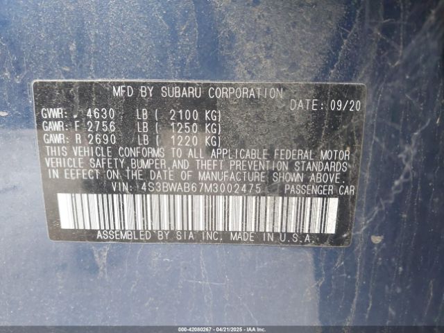 4S3BWAB67M3002475 Subaru Legacy