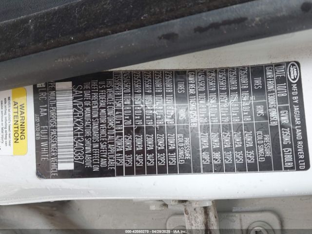 SALVP2RX2KH340387 Land Rover Range Rover Evoque Se/se Premium