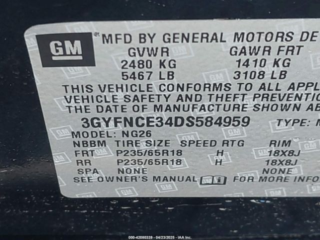 2013 CADILLAC SRX 3GYFNCE34DS584959 Photo 8