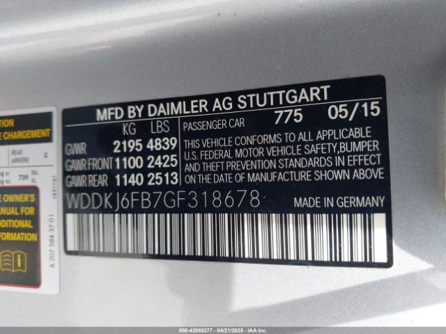 WDDKJ6FB7GF318678 Mercedes-Benz E 400