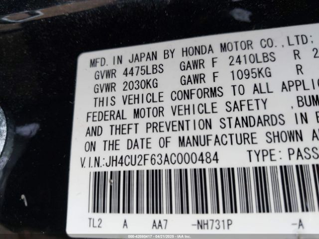 2010 ACURA TSX JH4CU2F63AC000484 Photo 8