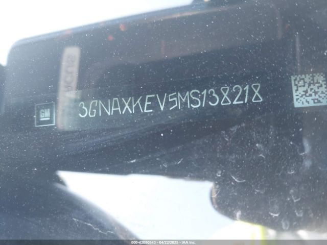 3GNAXKEV5MS138218 Chevrolet Equinox Fwd Lt