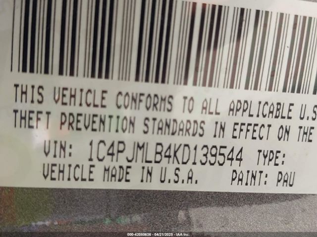1C4PJMLB4KD139544 Jeep Cherokee Latitude Plus 4x4