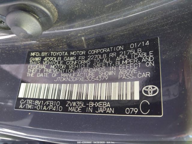 JTDKN3DPXE3054379 Toyota PRIUS PLUG-IN