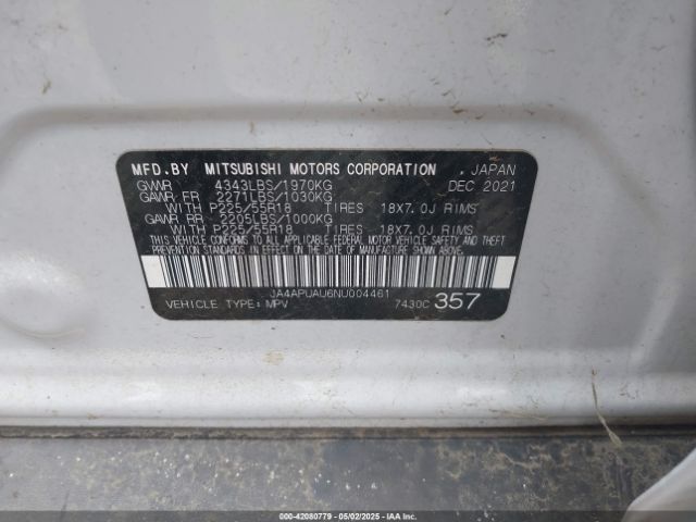 2022 MITSUBISHI OUTLANDER SPORT JA4APUAU6NU004461 Photo 8