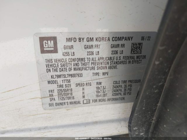 2023 CHEVROLET TRAILBLAZER KL79MTSL7PB007933 Photo 8