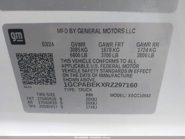 1GCPABEKXRZ297160 Chevrolet Silverado 1500 2wd  Short Bed Custom