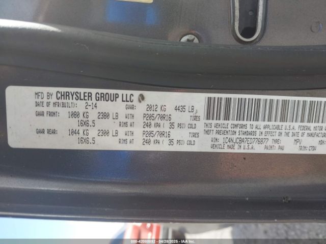 1C4NJCBA7ED776877 Jeep Compass Sport