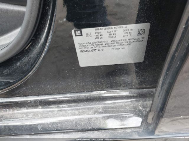 1G6AA5RA0F0110701 Cadillac Ats Standard