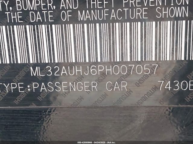 2023 MITSUBISHI MIRAGE ML32AUHJ6PH007057 Photo 8