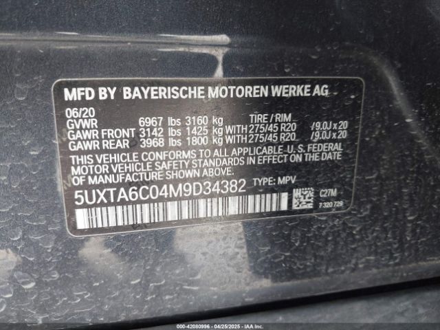 5UXTA6C04M9D34382 BMW X5 Phev Xdrive45e