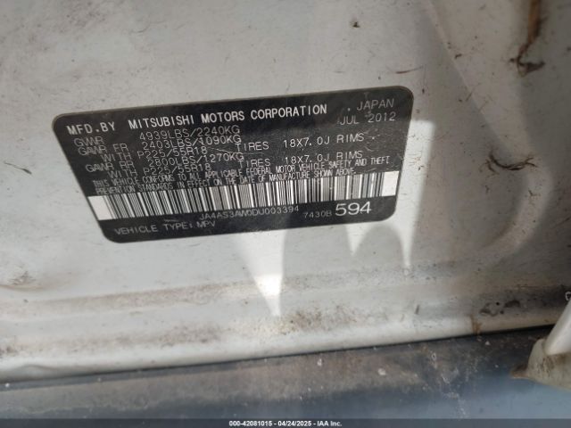 2013 MITSUBISHI OUTLANDER JA4AS3AW0DU003394 Photo 8