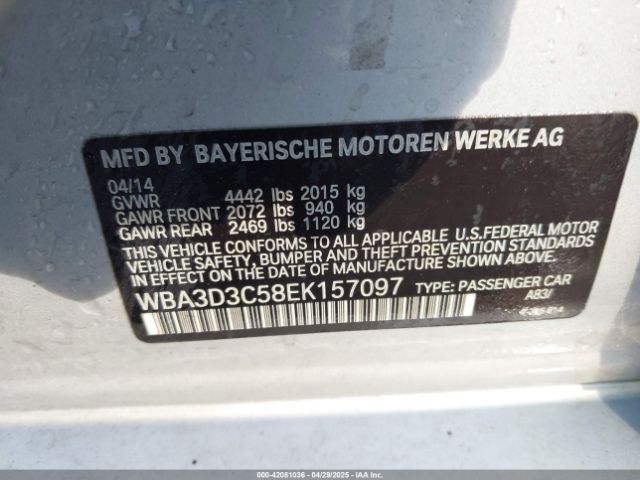 WBA3D3C58EK157097 BMW 328D