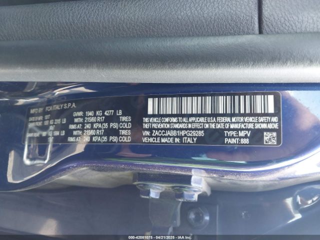 ZACCJABB1HPG29285 Jeep Renegade Latitude Fwd