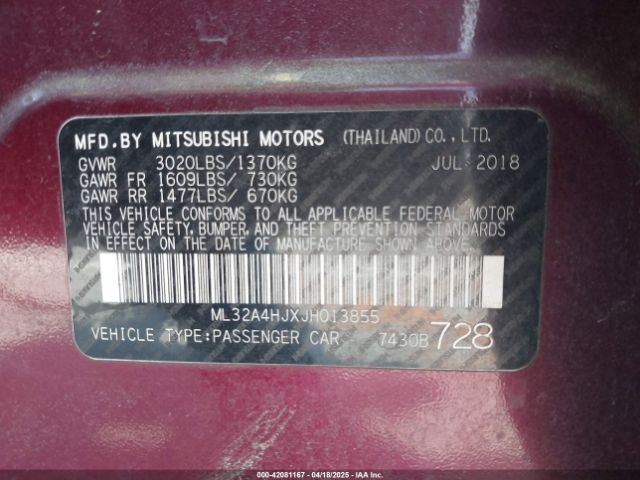 ML32A4HJXJH013855 Mitsubishi MIRAGE SE