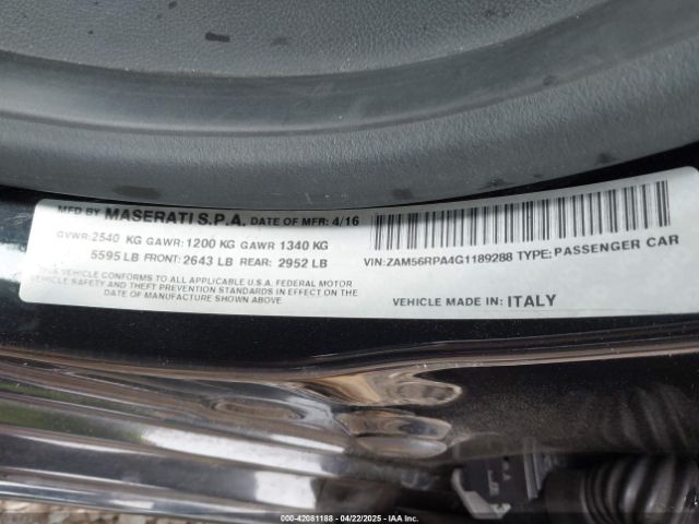 ZAM56RPA4G1189288 Maserati Quattroporte S