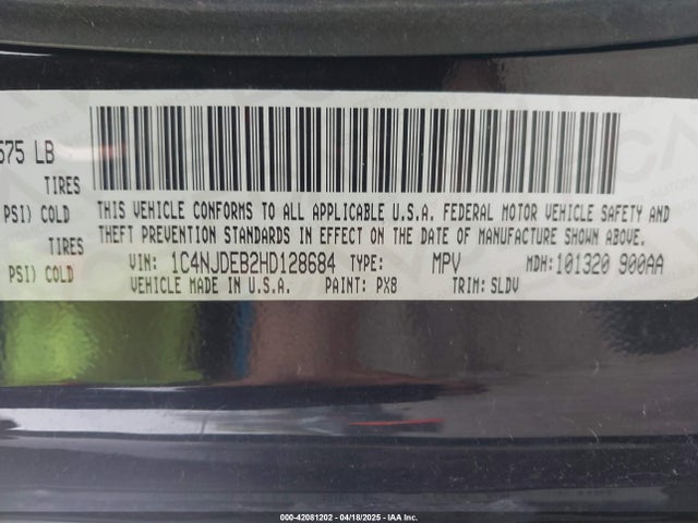 Jeep Compass High Altitude 4x4 2017 1C4NJDEB2HD128684 Image 9