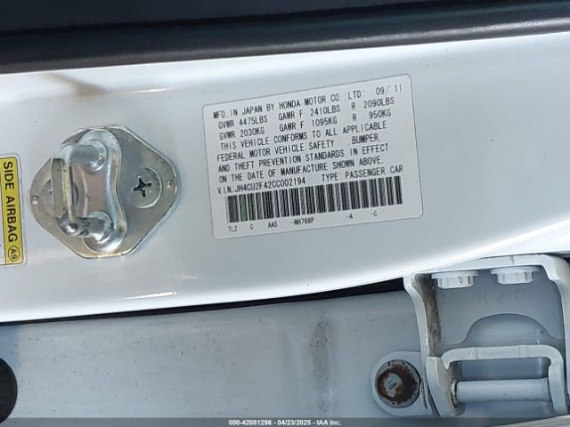 2012 ACURA TSX JH4CU2F42CC002194 Photo 8