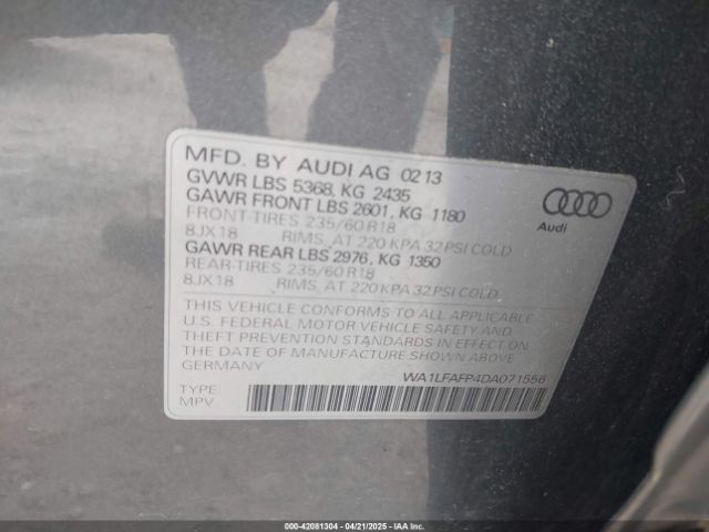 2013 AUDI Q5 WA1LFAFP4DA071556 Photo 8
