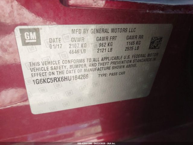 2017 CADILLAC CT6 1G6KC5RX6HU184266 Photo 8