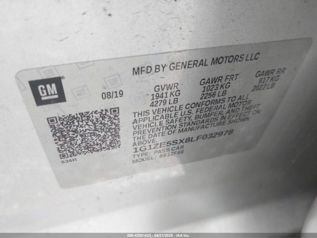 1G1ZE5SX8LF032978 Chevrolet Malibu Fwd Premier