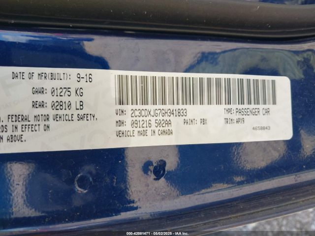 2C3CDXJG7GH341833 Dodge Charger Sxt