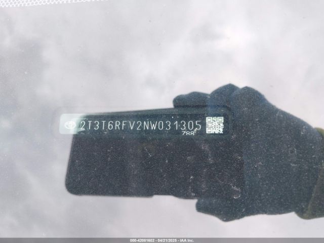 2T3T6RFV2NW031305 Toyota Rav4 Hybrid Se