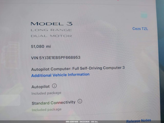 2023 TESLA MODEL 3 5YJ3E1EB5PF668953 Photo 6