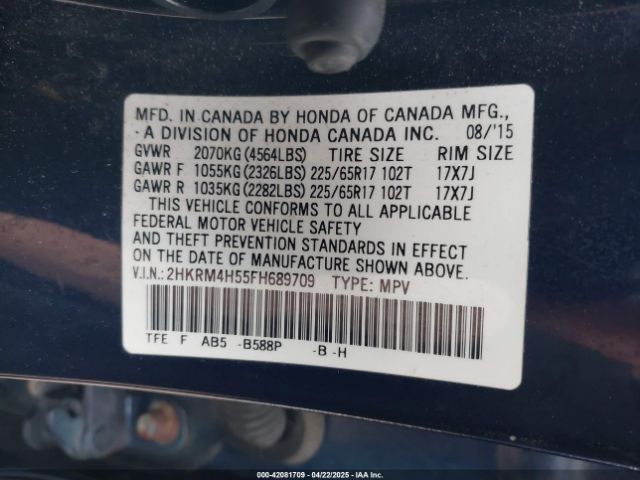 2HKRM4H55FH689709 Honda CR-V EX
