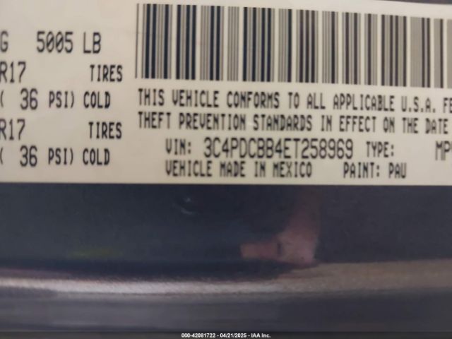 3C4PDCBB4ET258969 Dodge Journey Sxt