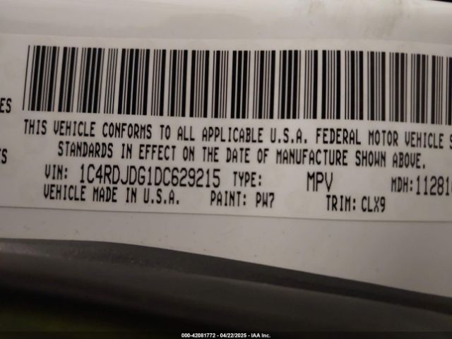 2013 DODGE DURANGO 1C4RDJDG1DC629215 Photo 8