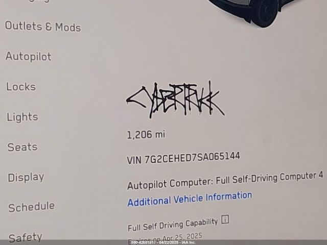7G2CEHED7SA065144 Tesla Cybertruck All-wheel Drive
