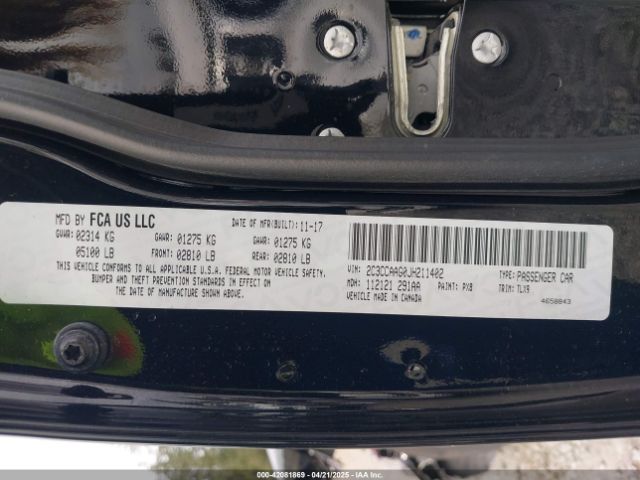 2C3CCAAG0JH211402 Chrysler 300 Touring L