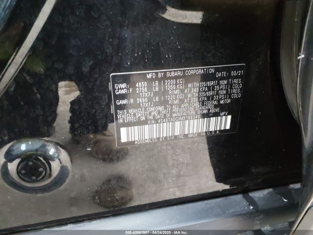 4S4BTADCXM3198340 Subaru Outback Premium