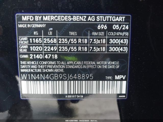 W1N4N4GB9SJ648895 Mercedes-Benz GLA 250