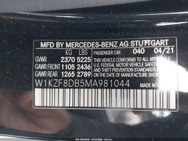 W1KZF8DB5MA981044 Mercedes-Benz m264