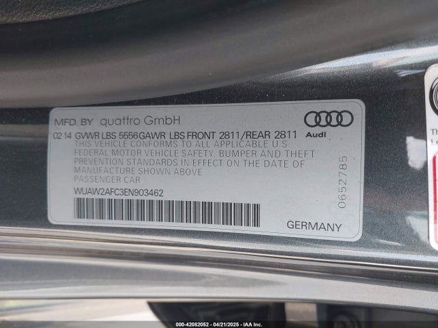 2014 AUDI RS 7 WUAW2AFC3EN903462 Photo 8