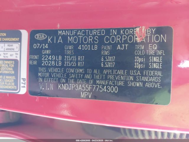 KNDJP3A55F7754300 KIA SOUL +