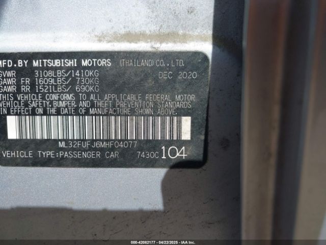 ML32FUFJ6MHF04077 Mitsubishi Mirage G4 Carbonite Edition/es/le