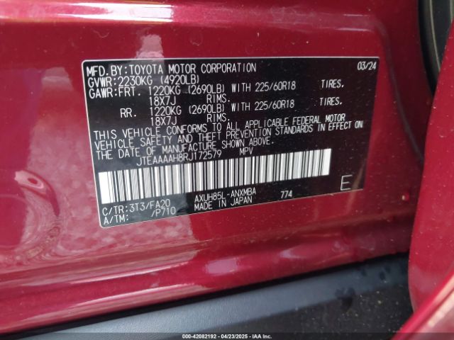 JTEAAAAH8RJ172579 Toyota VENZA LE
