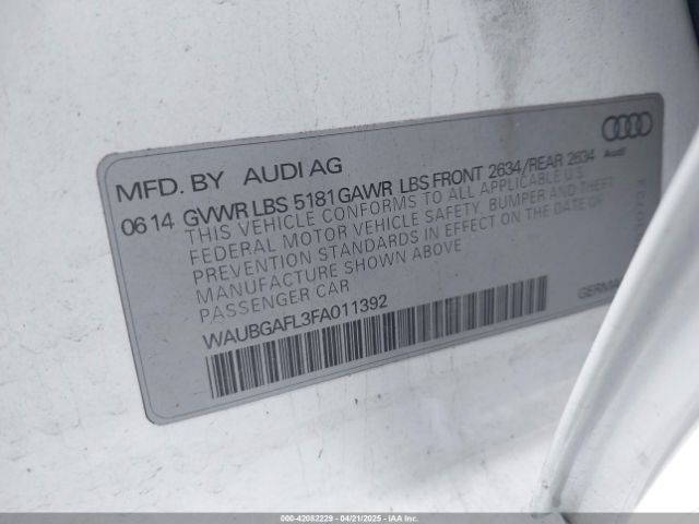 WAUBGAFL3FA011392 Audi S4 3.0t Premium Plus