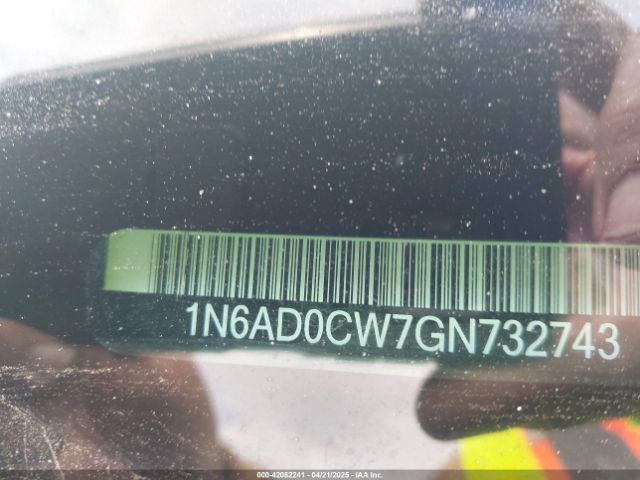 1N6AD0CW7GN732743 Nissan Frontier Sv