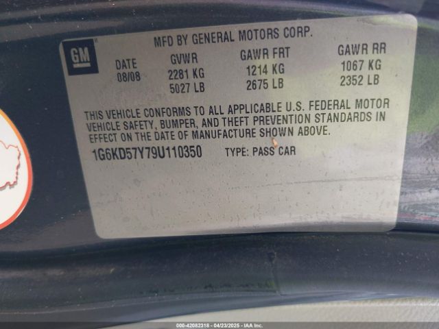 2009 CADILLAC DTS 1G6KD57Y79U110350 Photo 8