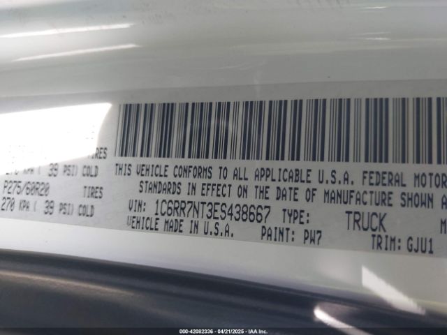 1C6RR7NT3ES438667 RAM 1500 Laramie