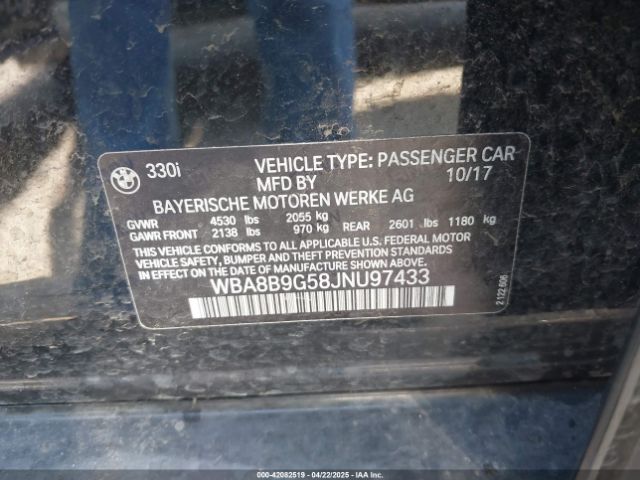 WBA8B9G58JNU97433 BMW 330I