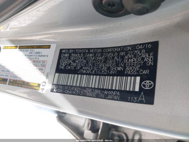 JTNKARJE1GJ521491 Scion IM