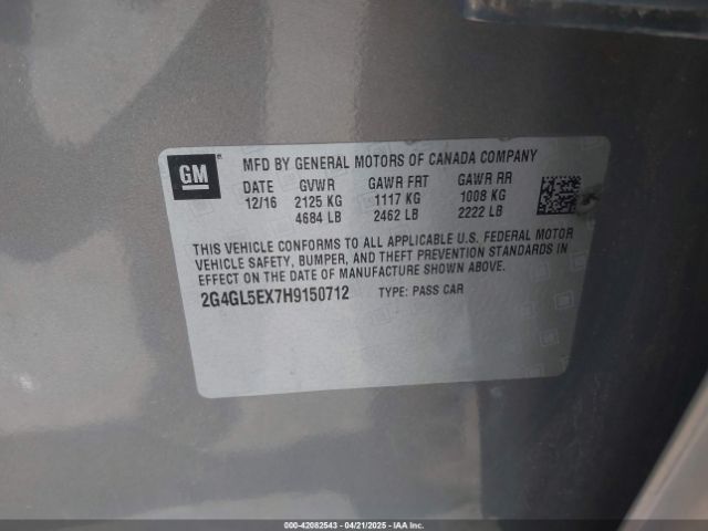 2G4GL5EX7H9150712 Buick Regal Turbo Sport Touring