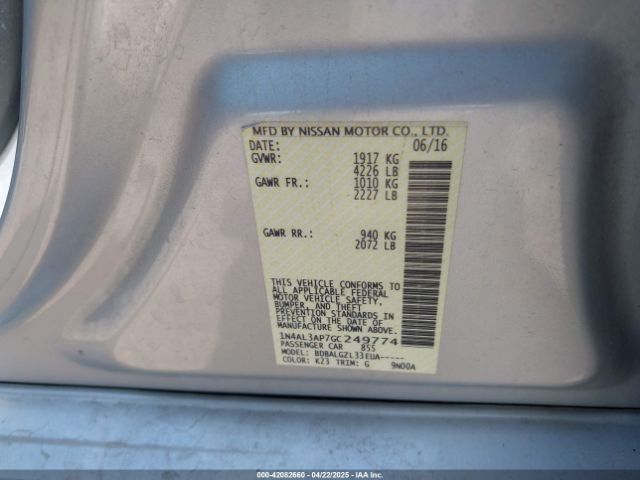 1N4AL3AP7GC249774 Nissan 2016