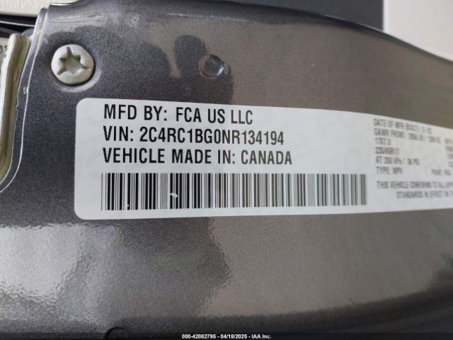 2022 CHRYSLER PACIFICA 2C4RC1BG0NR134194 Photo 8