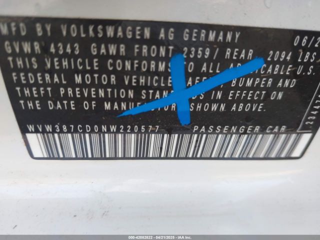 2022 VOLKSWAGEN GOLF GTI WVW387CD0NW220577 Photo 8